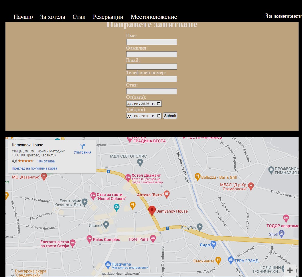 Image of the map in my project